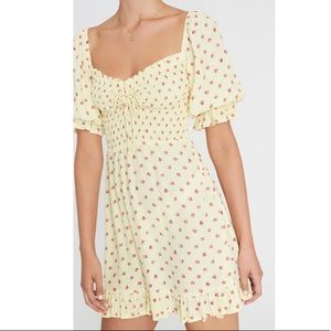 Sage mini dress Santa Nadia floral print